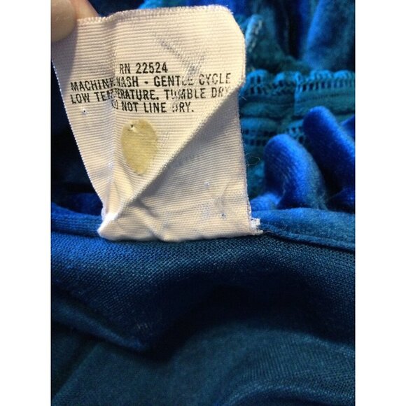 Vintage Gilligan O'Malley Women's Velour Quarter-Zip Long Robe Ruffled Neck SZ M - Picture 8 of 8